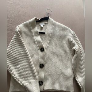 H&M Cozy Cream Cable Knit Cardigan